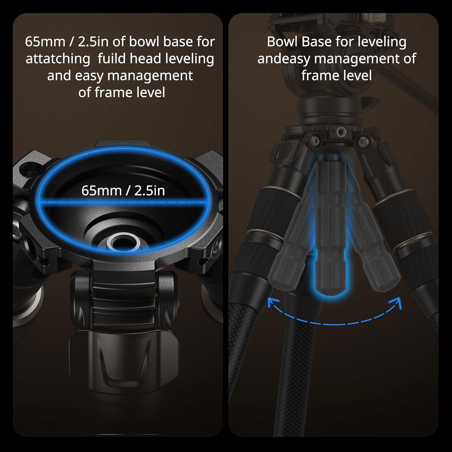 Trípode de Fibra de Carbono PequeñoRig FT-S303 55" (139.7cm) 2.1kg