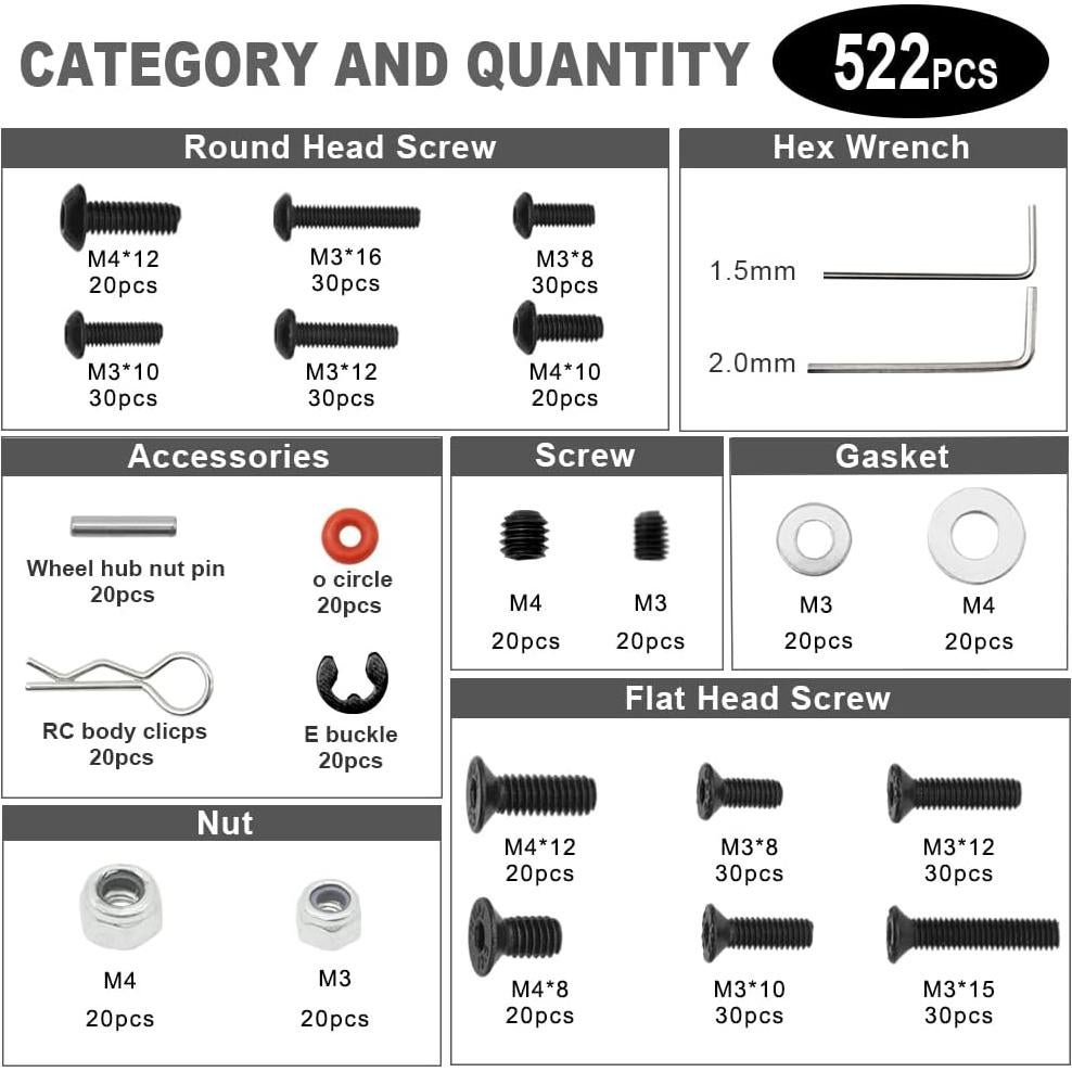 Soporte de Trabajo RC OGUNKE con Kit de 520 Tornillos