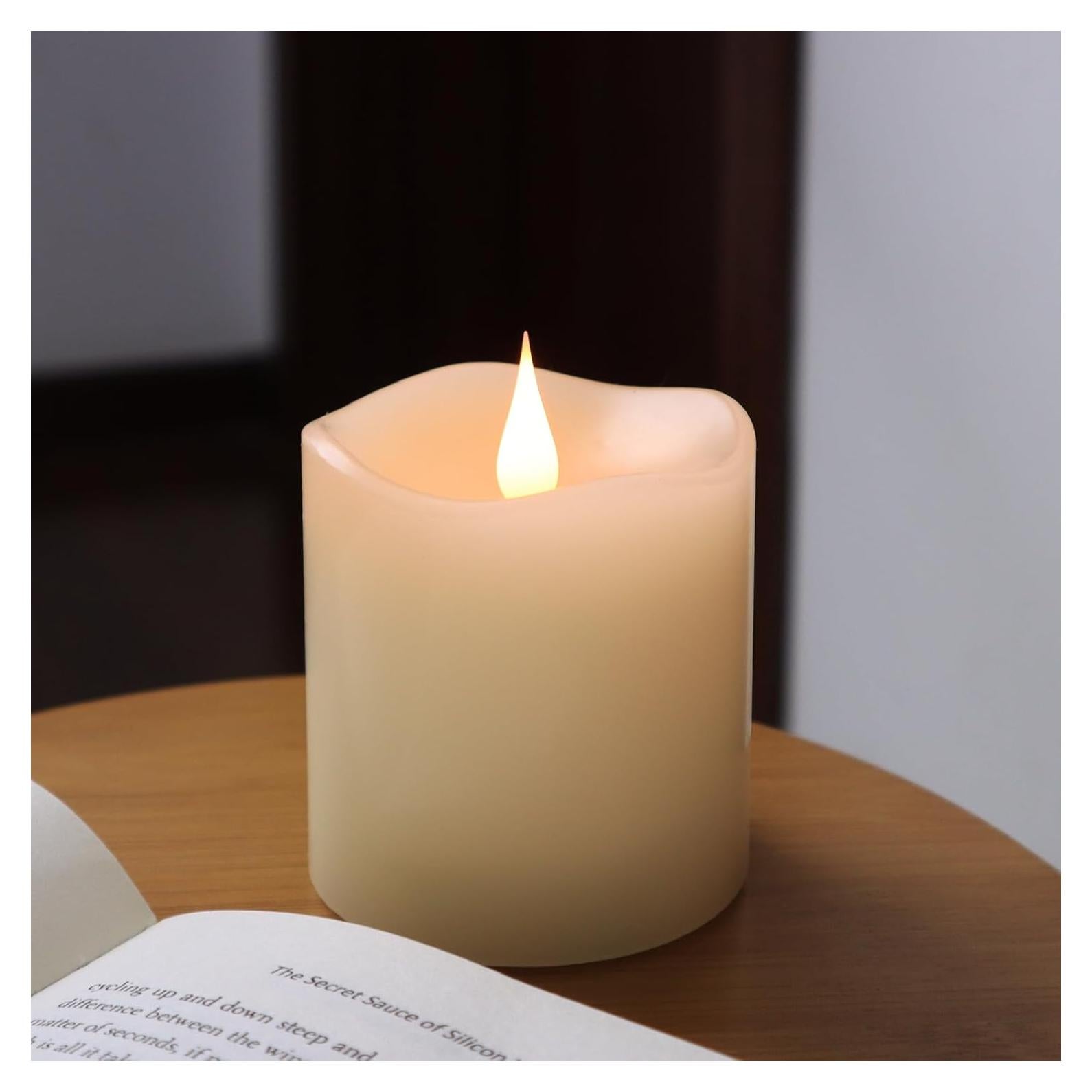 Velas LED Sin Llama TECHLONG 3D Marfil 7.62 cm x 7.62 cm