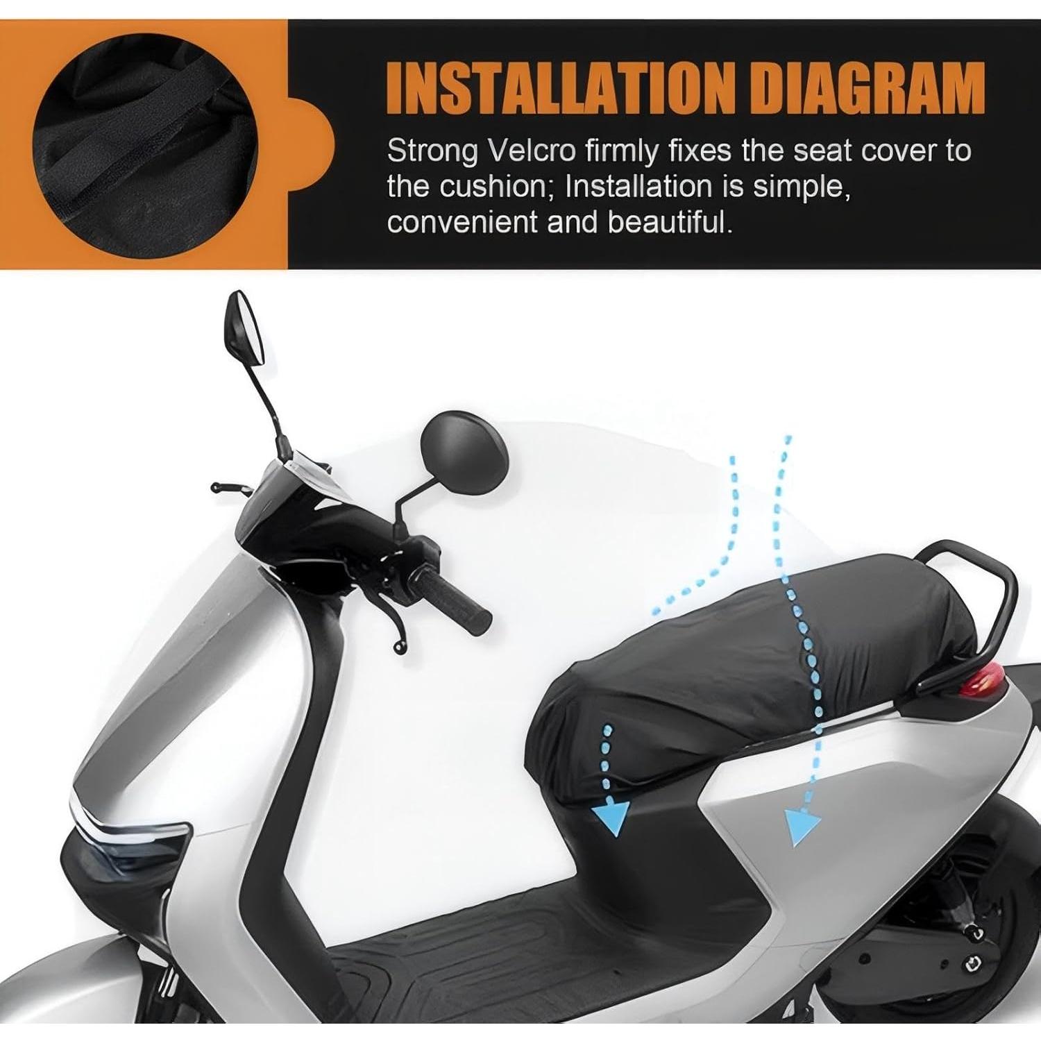 Protector de Asiento de Motocicleta Waswale 60x92cm Impermeable