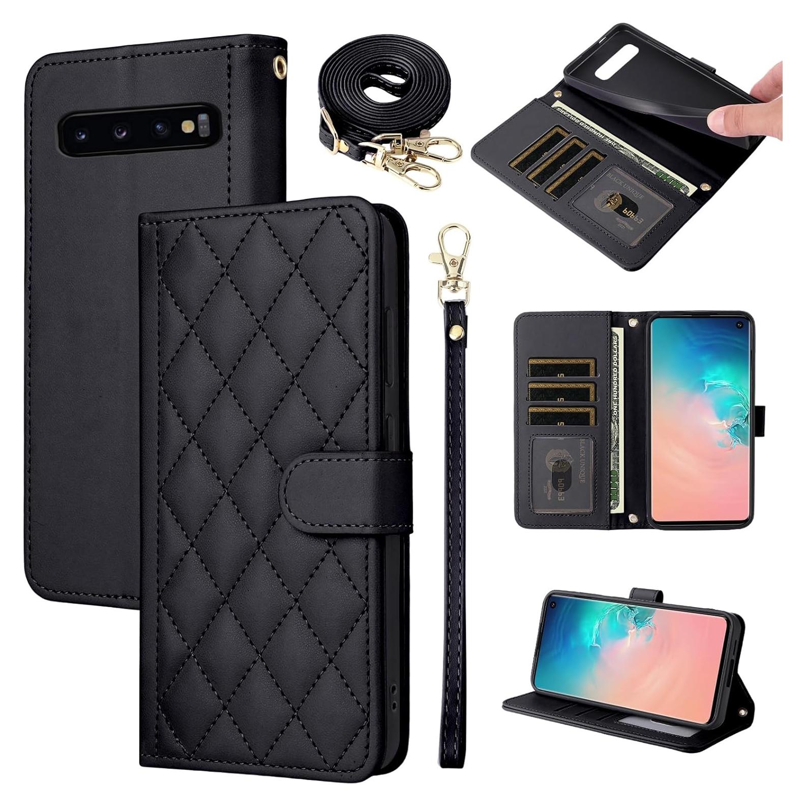 Funda billetera Furiet para Samsung Galaxy S10 - Negro, PU