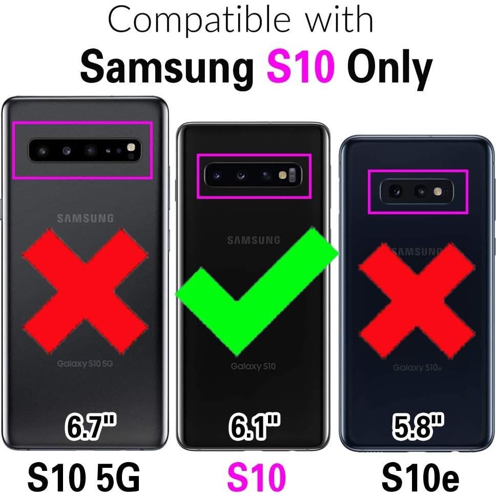 Funda billetera Furiet para Samsung Galaxy S10 - Negro, PU