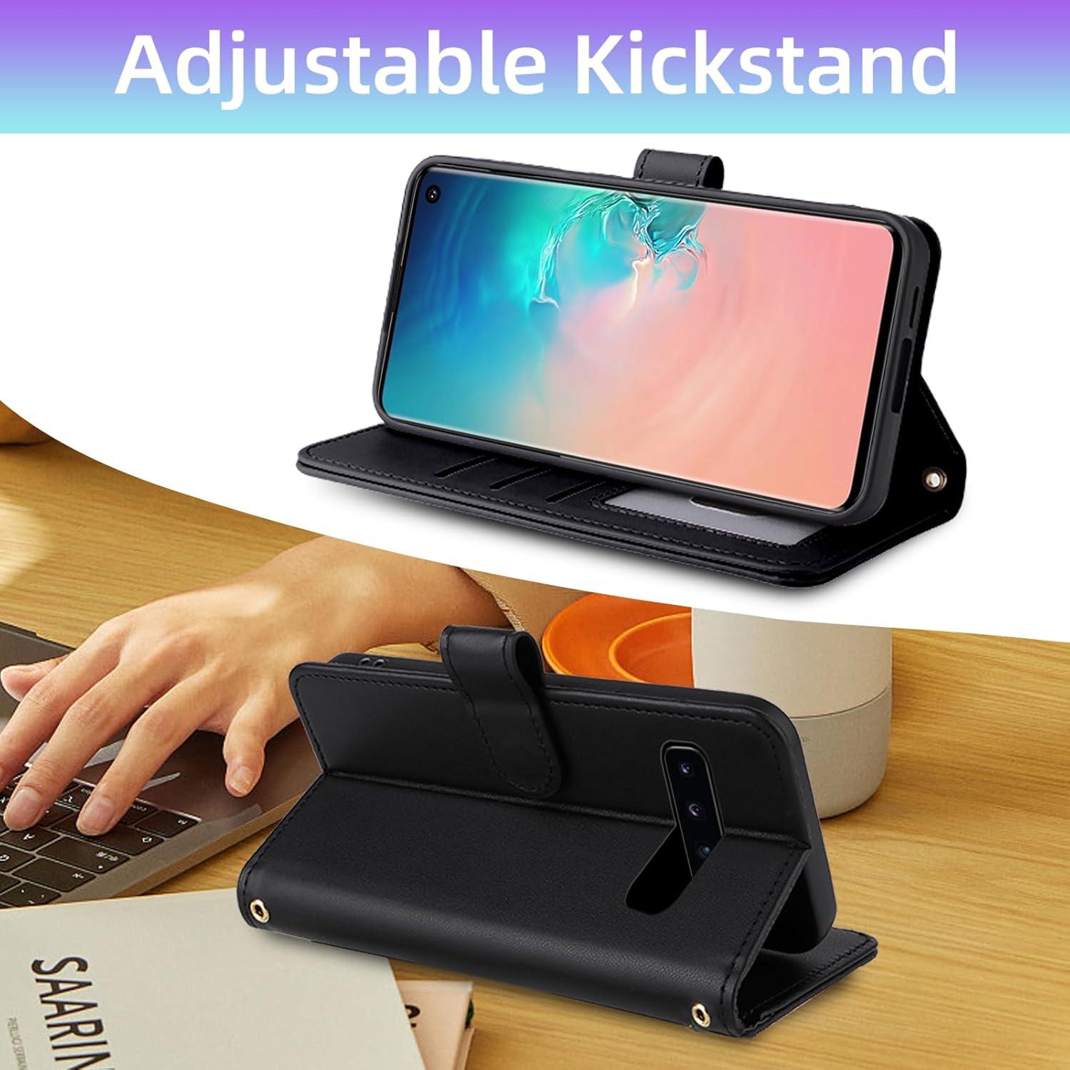 Funda billetera Furiet para Samsung Galaxy S10 - Negro, PU