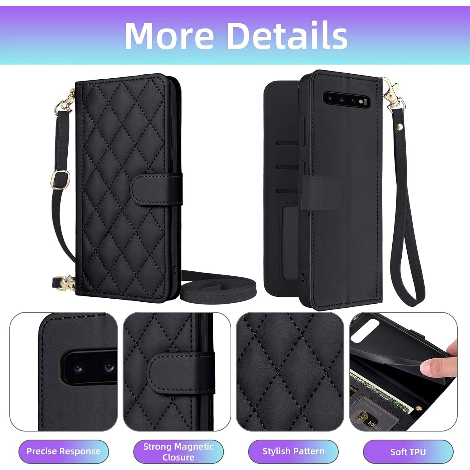 Funda billetera Furiet para Samsung Galaxy S10 - Negro, PU