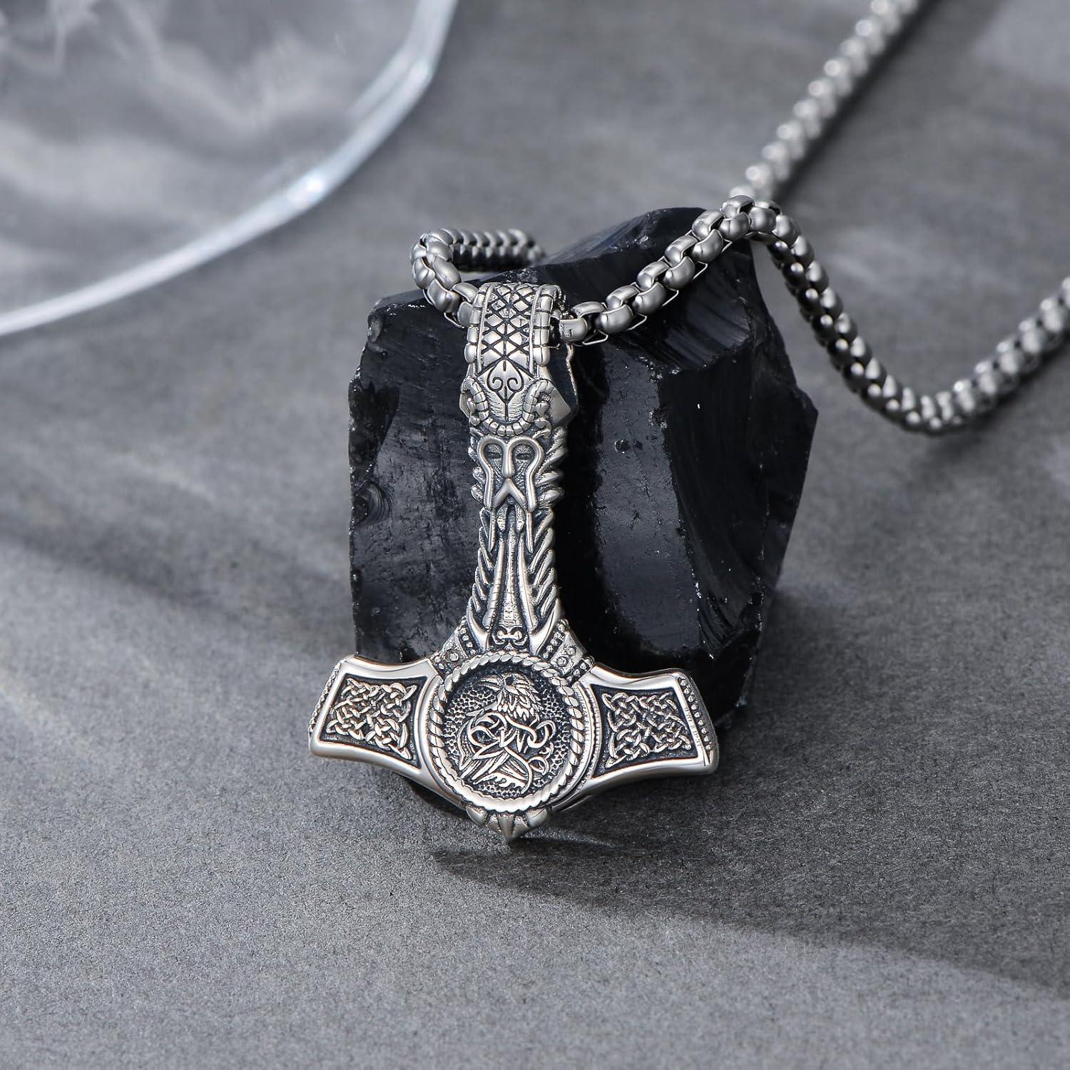 Collar Martillo de Thor PROESS Plata Esterlina Mjolnir 55.88cm