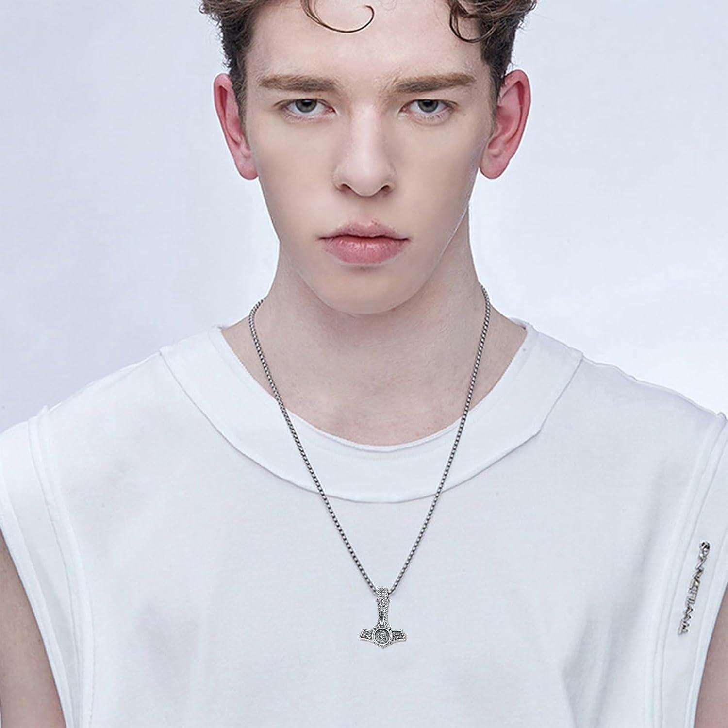 Collar Martillo de Thor PROESS Plata Esterlina Mjolnir 55.88cm