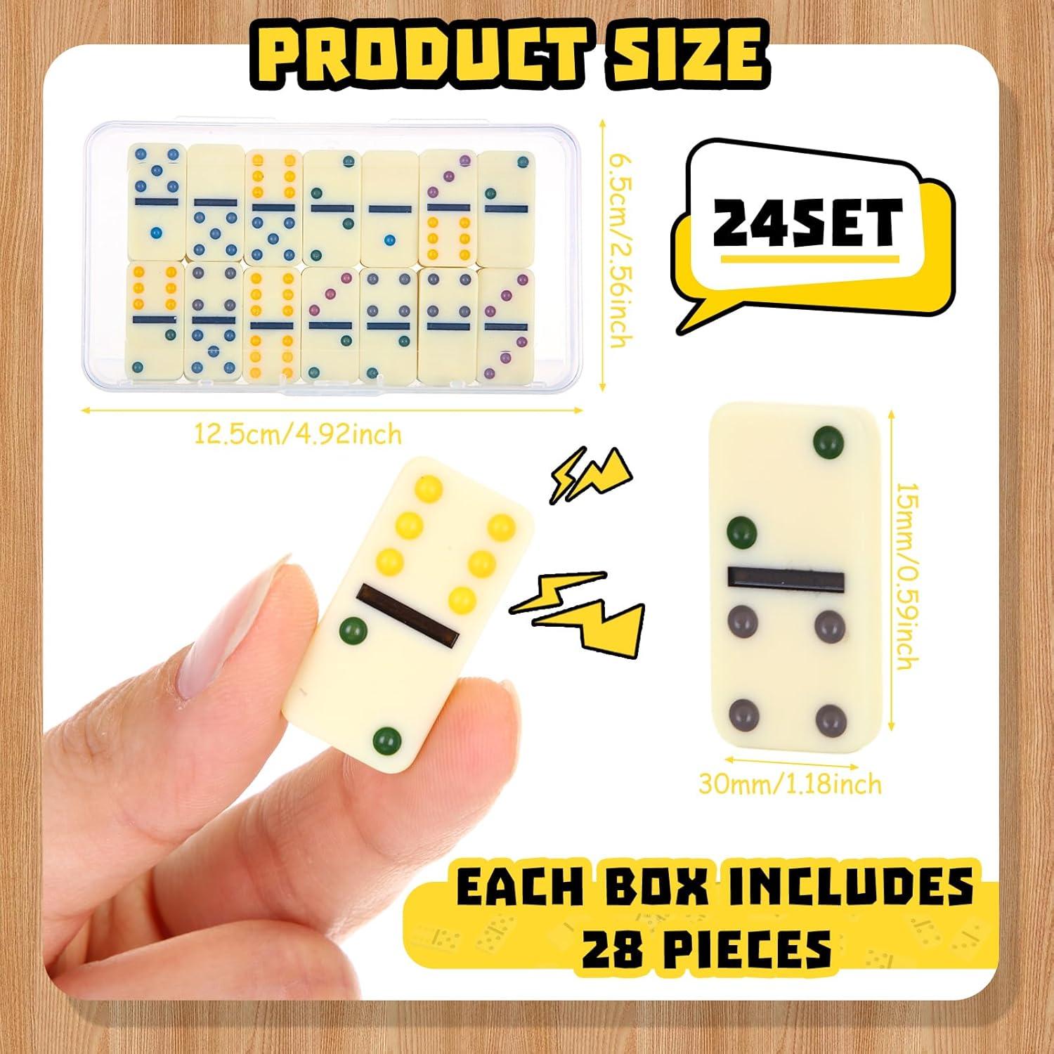 Juego de Dominó Mini Doble 6 Foilswirl - 12 Sets 28 Piezas