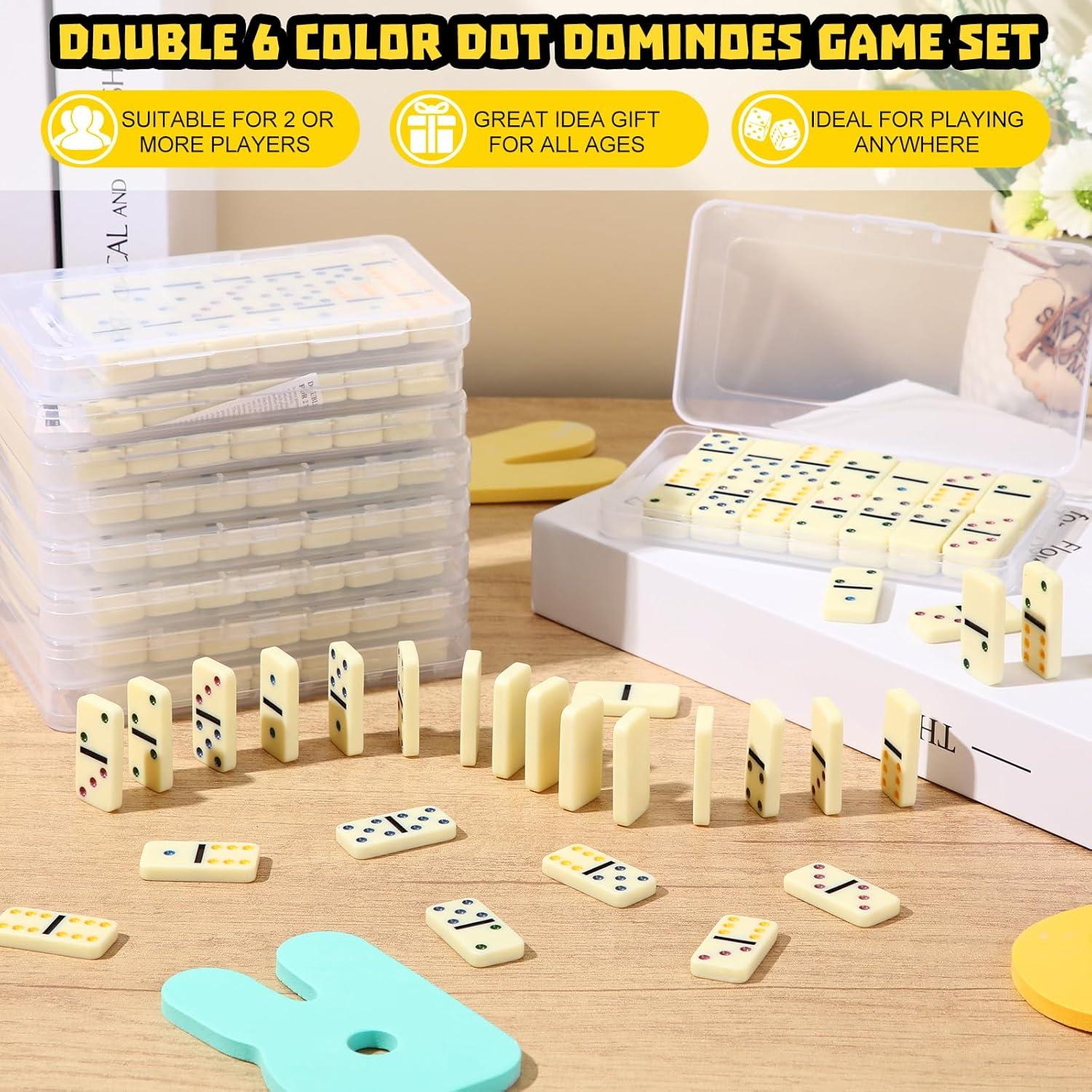 Juego de Dominó Mini Doble 6 Foilswirl - 12 Sets 28 Piezas