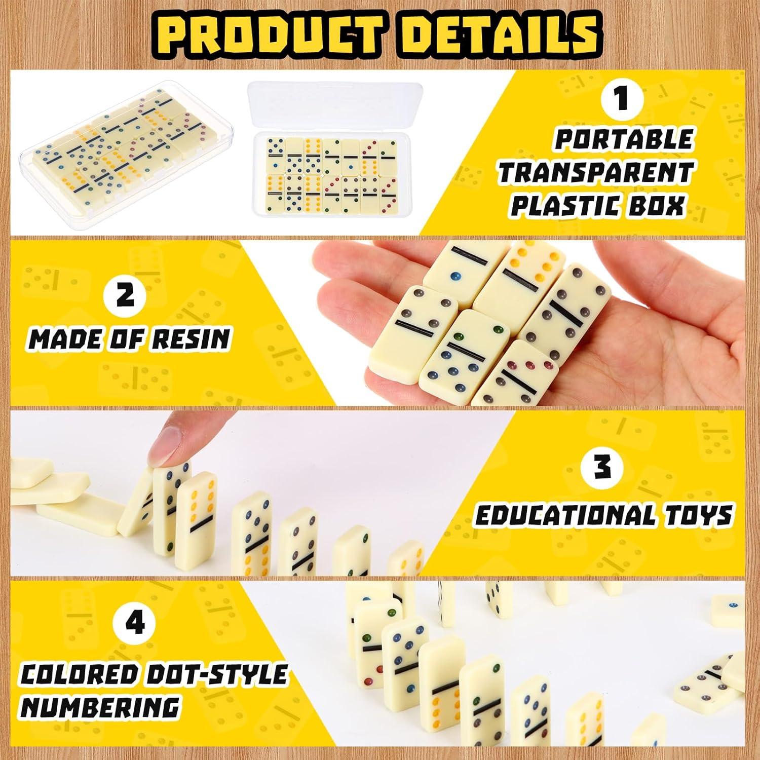 Juego de Dominó Mini Doble 6 Foilswirl - 12 Sets 28 Piezas