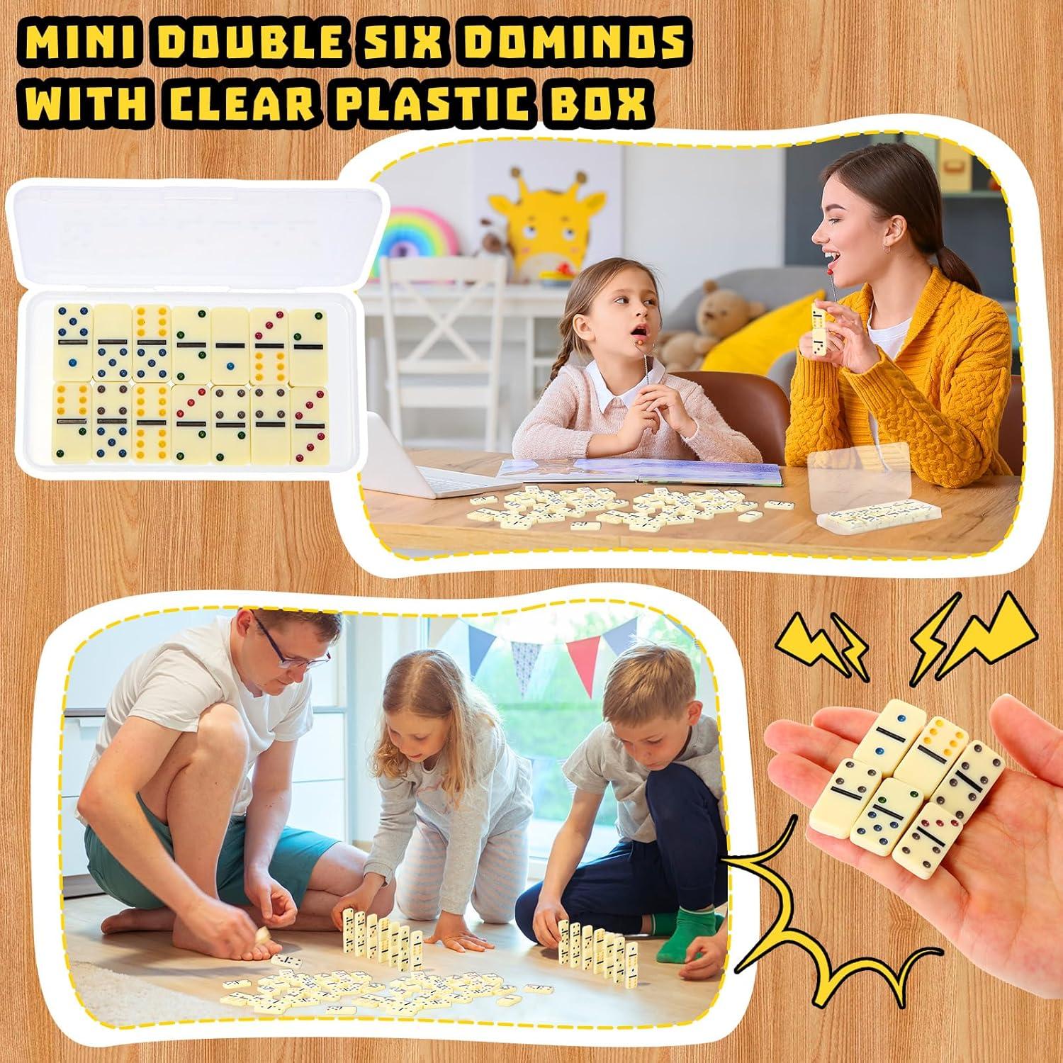 Juego de Dominó Mini Doble 6 Foilswirl - 12 Sets 28 Piezas