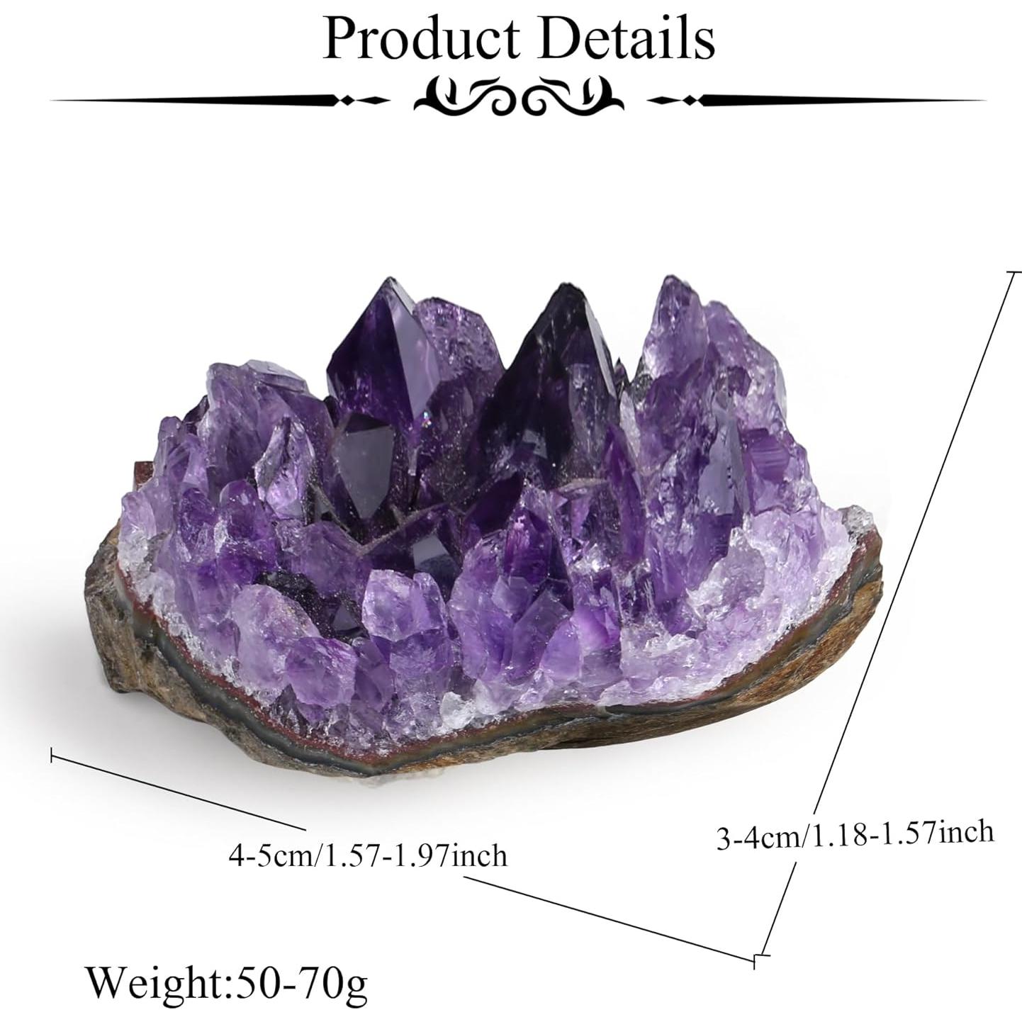Grupo de Geodas de Cristal Amatista ZHIYUXI 50-70g