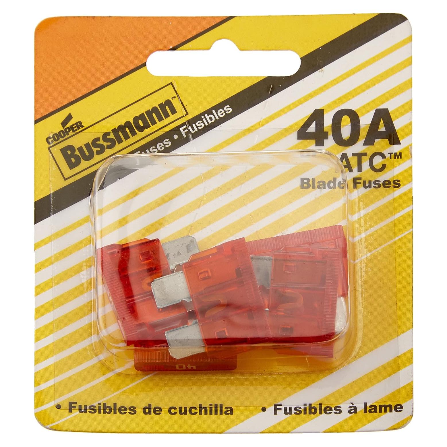 Fusibles Automotrices ATC Bussmann 40A Paquete de 5