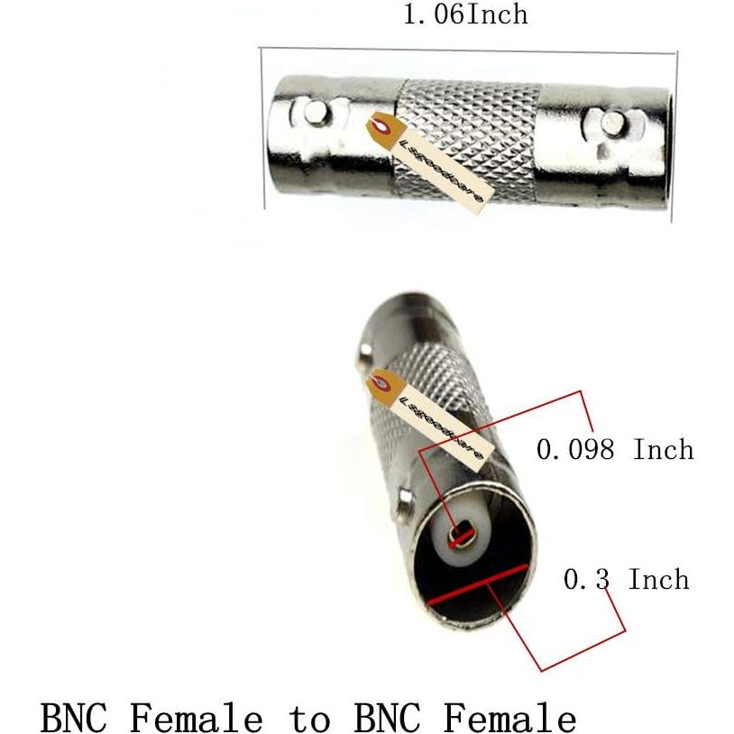 Kit de Conectores BNC 40 Piezas Lsgoodcare Macho Hembra CCTV