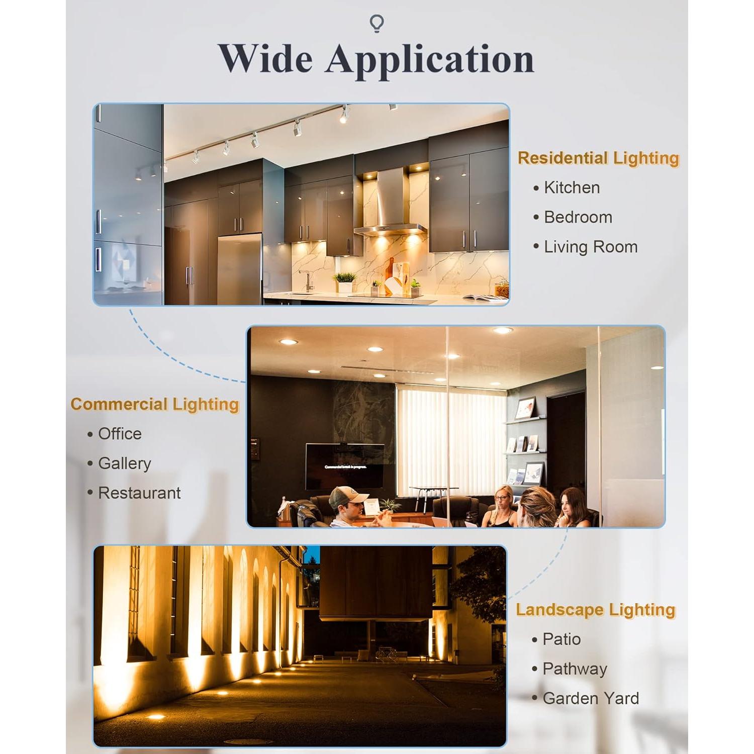 Bombilla LED DiCUNO GU5.3 12V 5W Blanco Cálido 2700K Paquete de 6