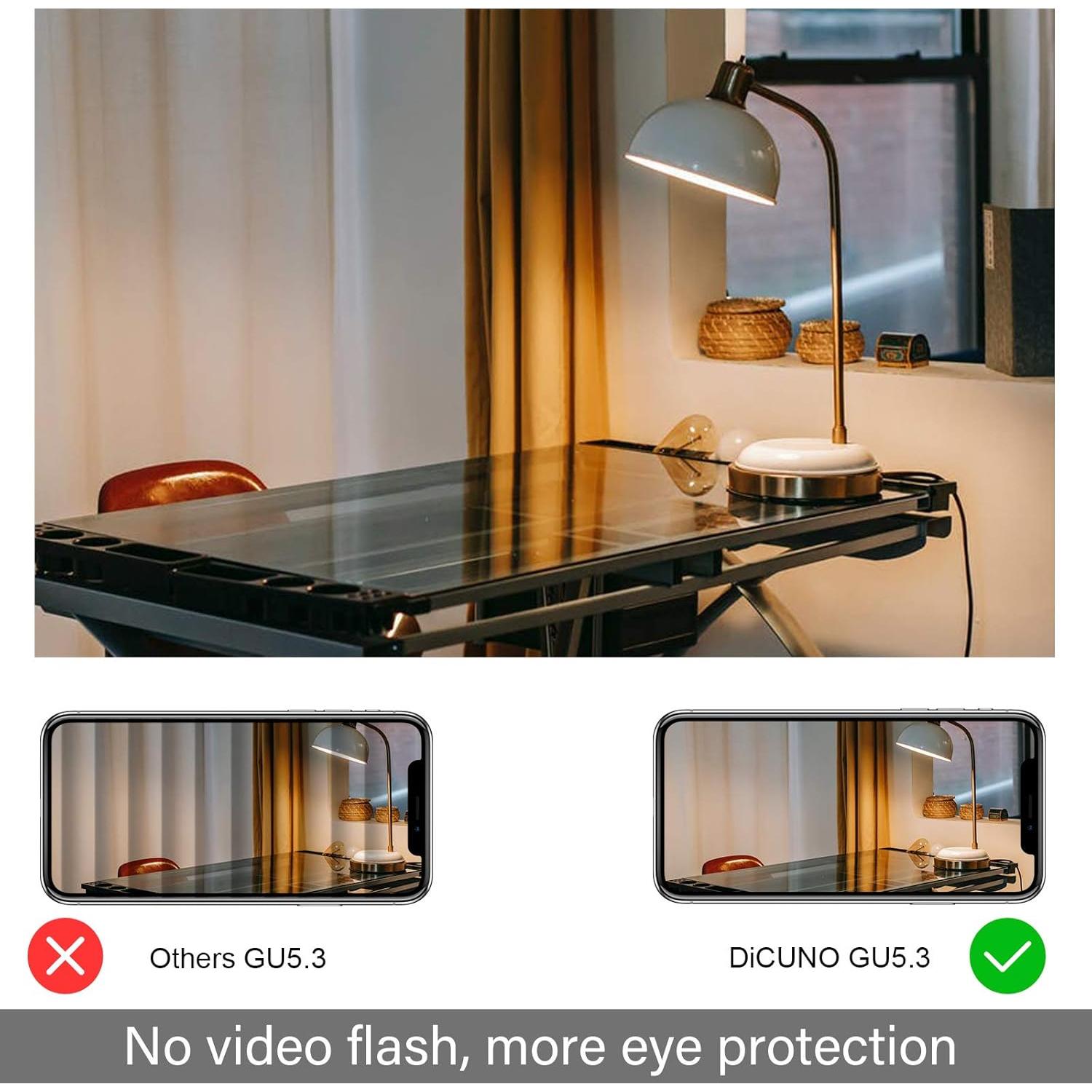 Bombilla LED DiCUNO GU5.3 12V 5W Blanco Cálido 2700K Paquete de 6