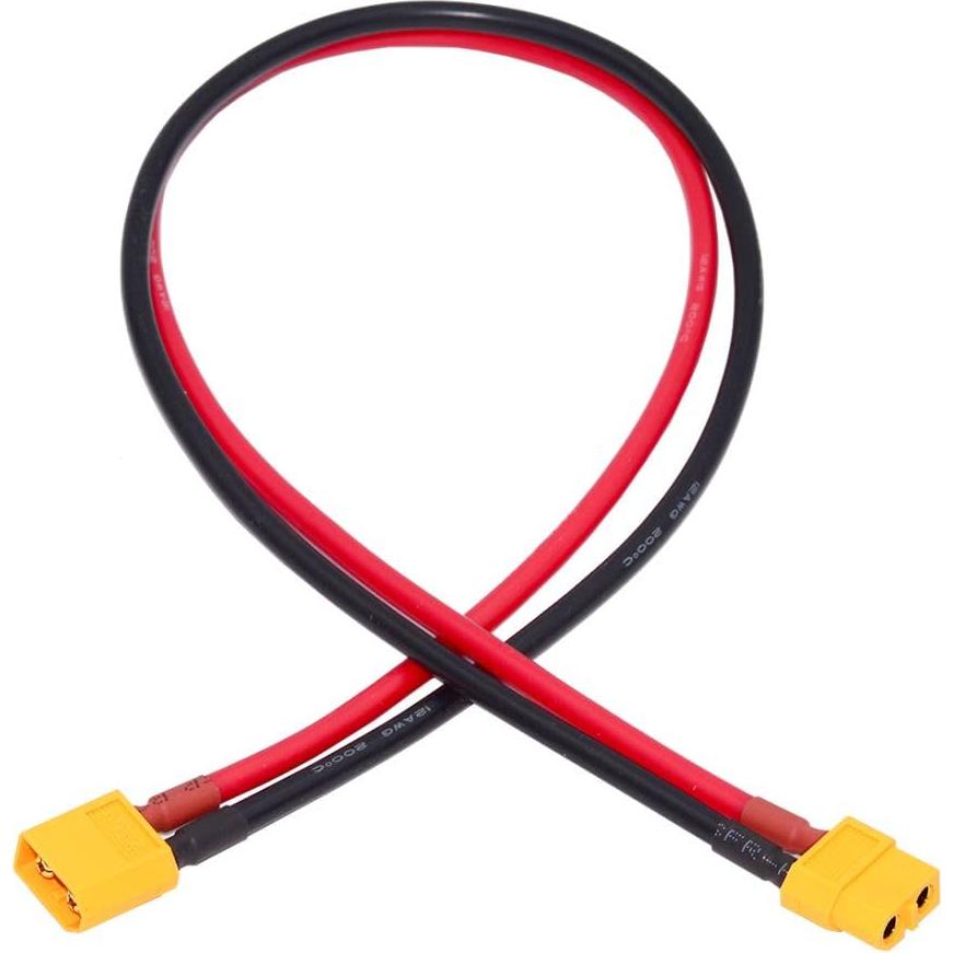 Cable de Extensión XT60 12AWG 0.5M Cobre Estañado CY