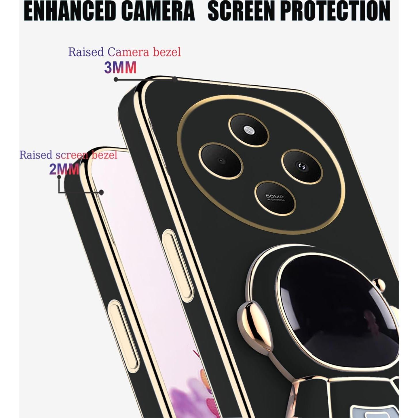 Funda de Silicona para Vivo X200 con Soporte Oculto - Negro