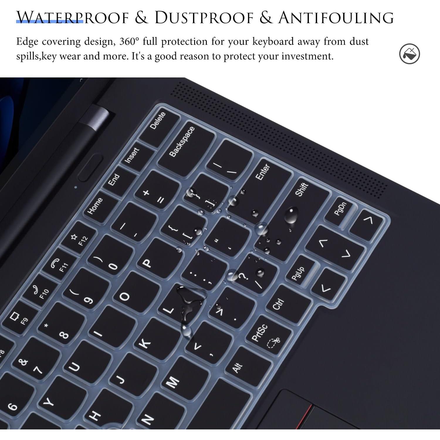 Cubierta de Teclado Silicona Negra para Lenovo ThinkPad 14"