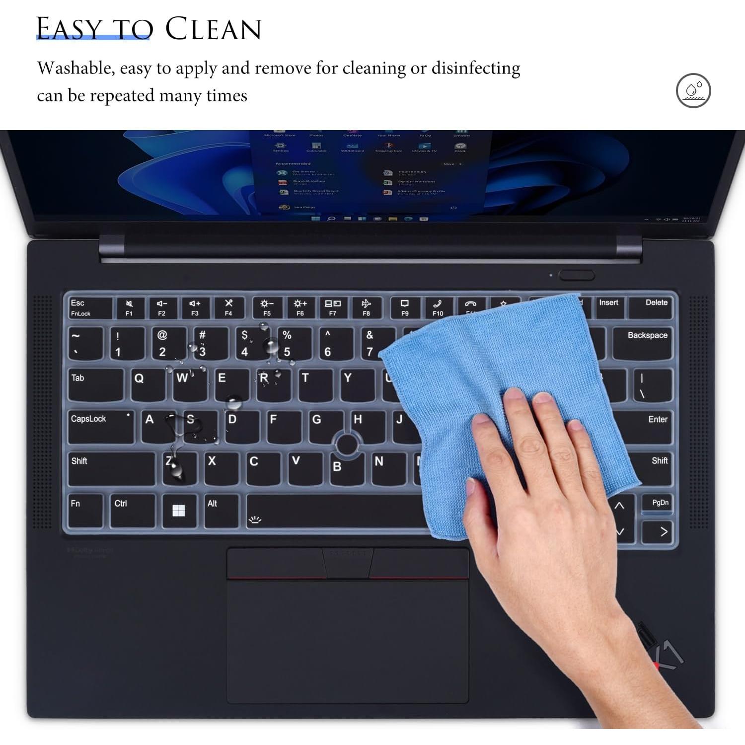 Cubierta de Teclado Silicona Negra para Lenovo ThinkPad 14"