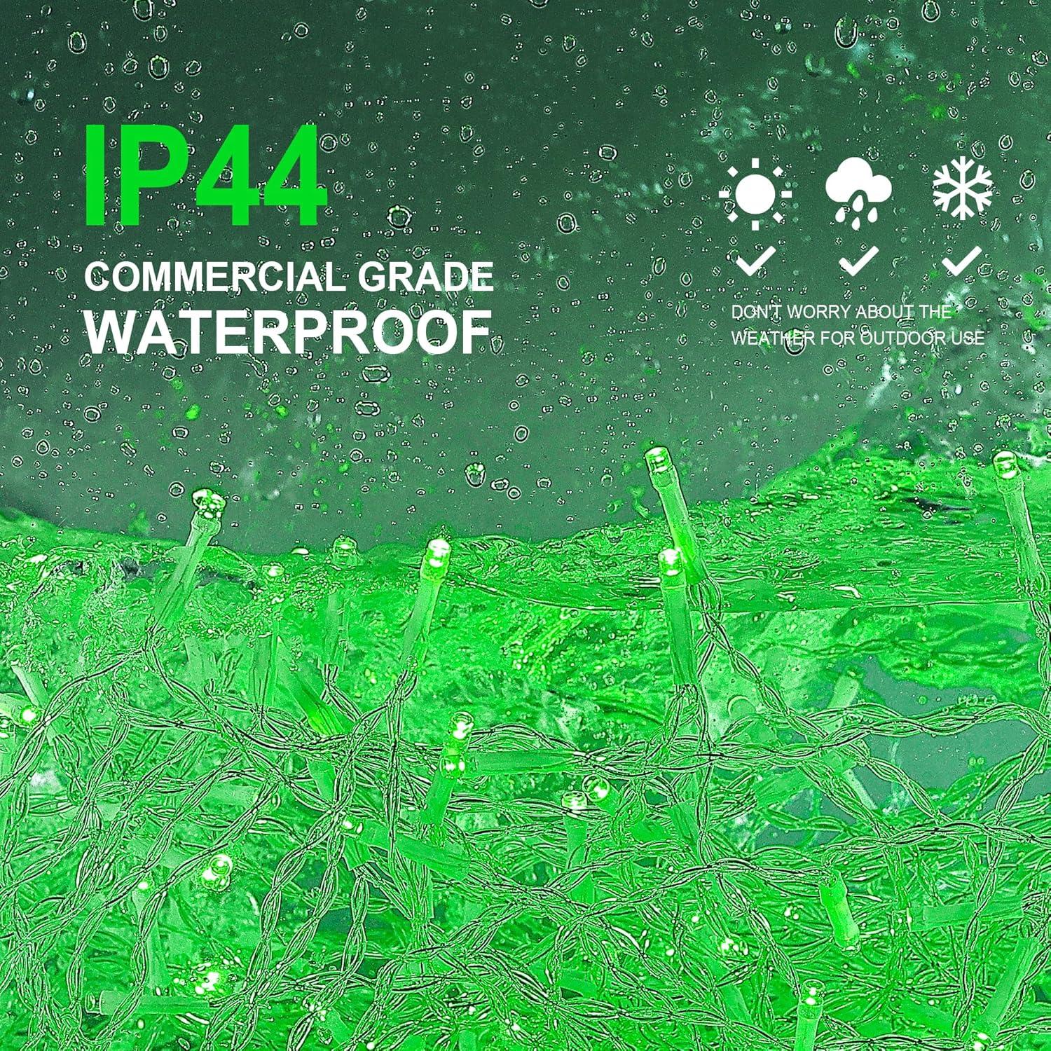 Luces de Cortina LED Verde 304 LEDs 3m x 3m 8 Modos