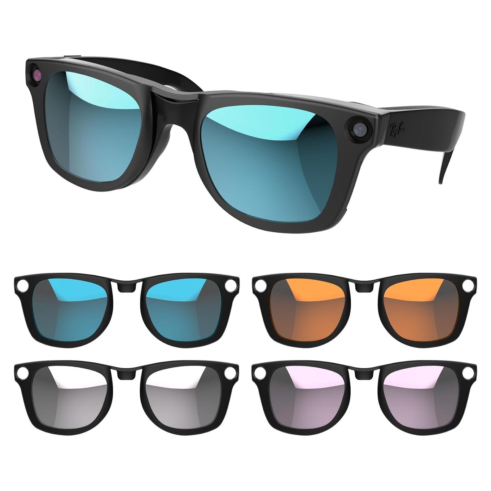 Clip Polarizado 4Pcs RCstyle para Ray-Ban Meta Wayfarer L