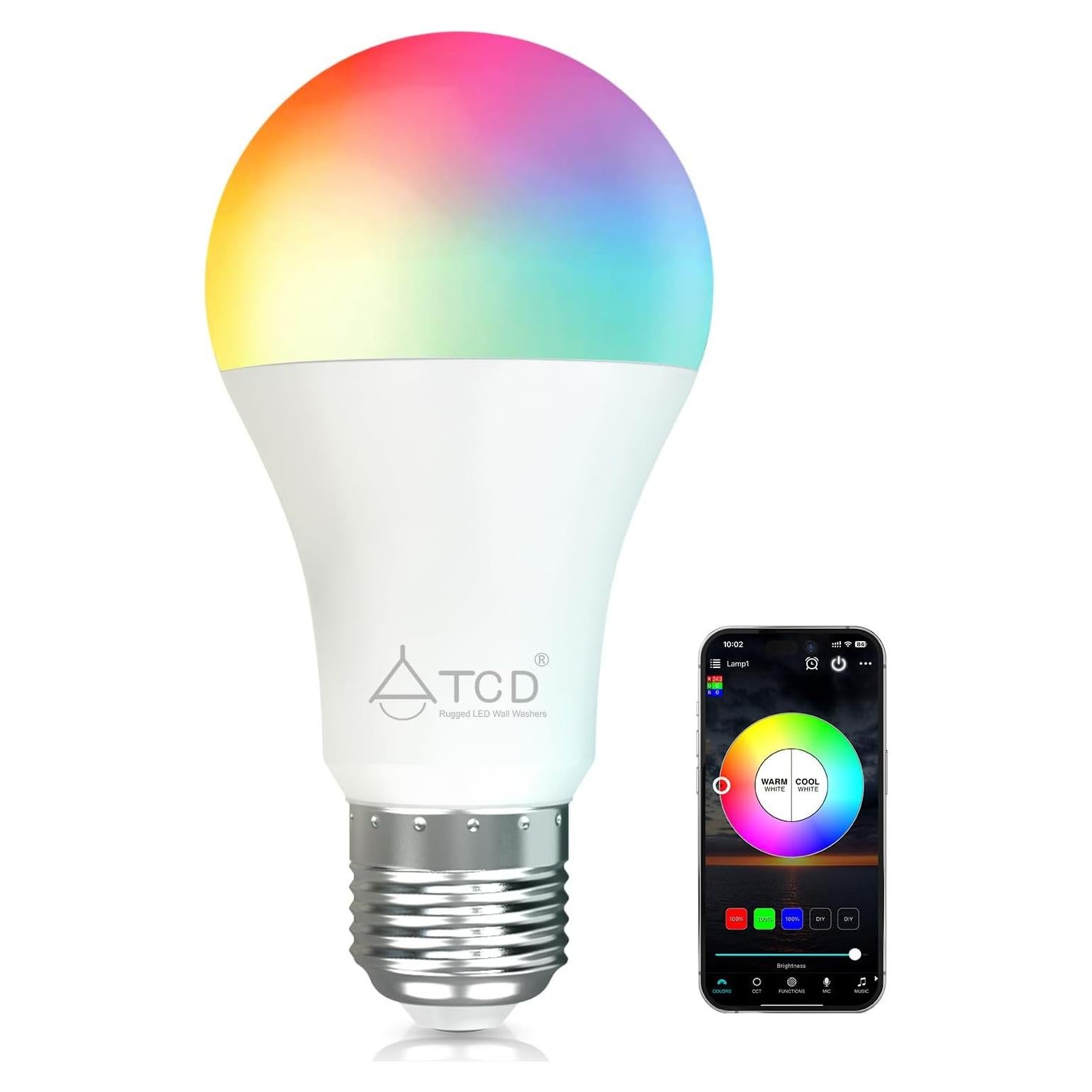 Bombilla LED Inteligente ATCD E26 9W RGB Regulable Bluetooth