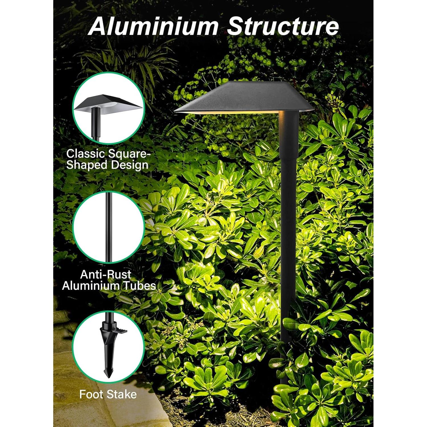 Luces de Camino DOREIO RGBW 5W IP66 8 Paquete para Jardín