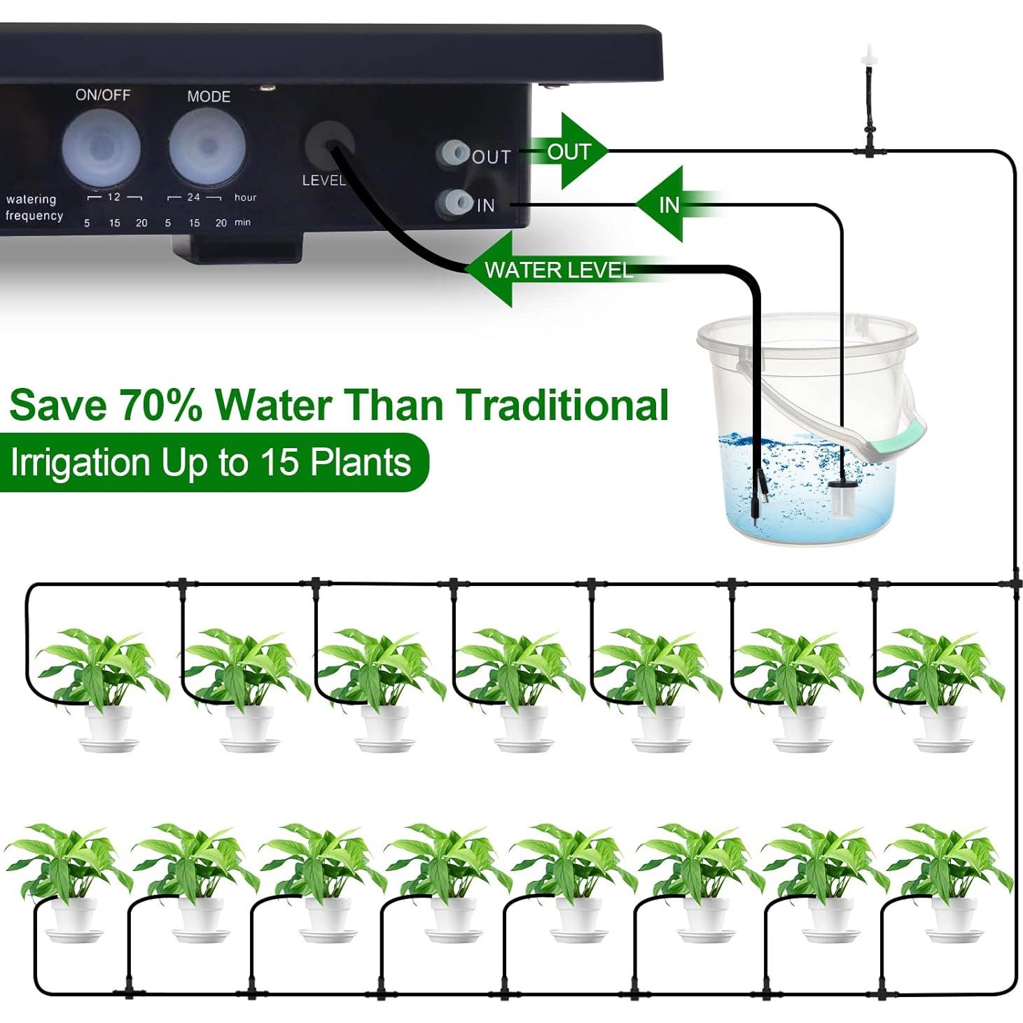 Sistema de Riego Solar Automático RISINGUP 127 cm 15 Plantas