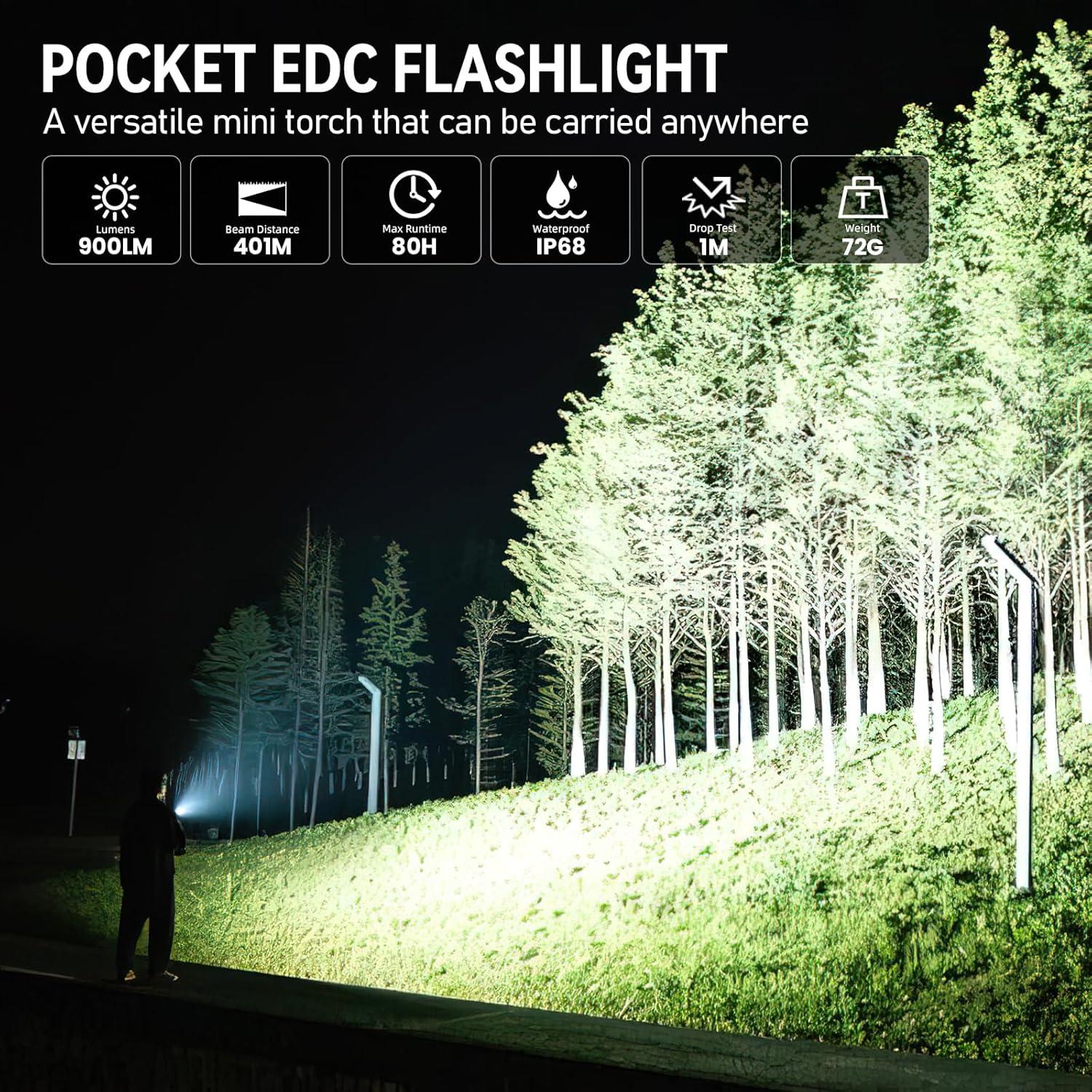 Linterna LED Wurkkos TS15 900 Lúmenes Recargable 401m