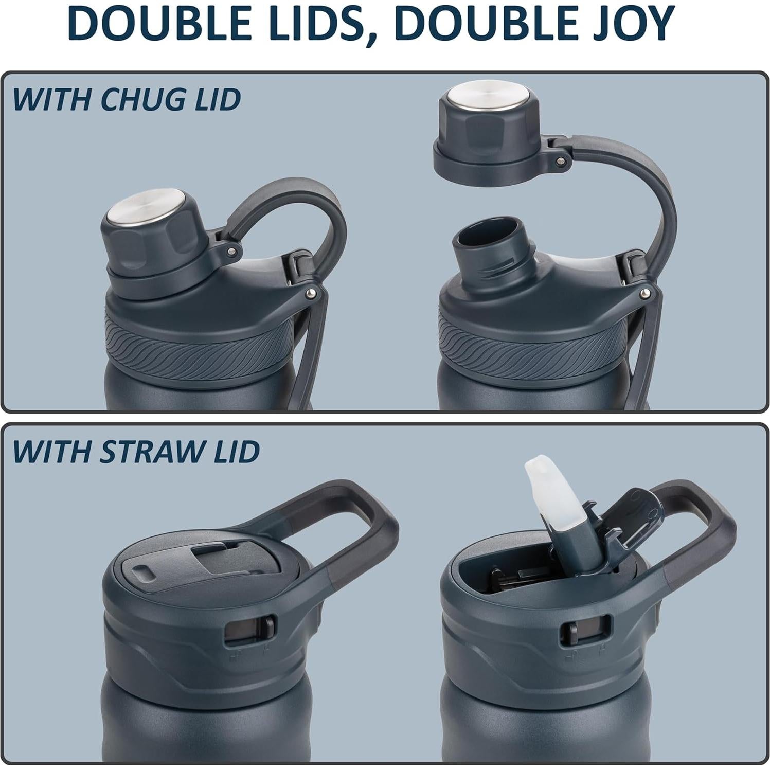 Botella de Agua Melow KidsTumbler 355ml Acero Inoxidable Azul