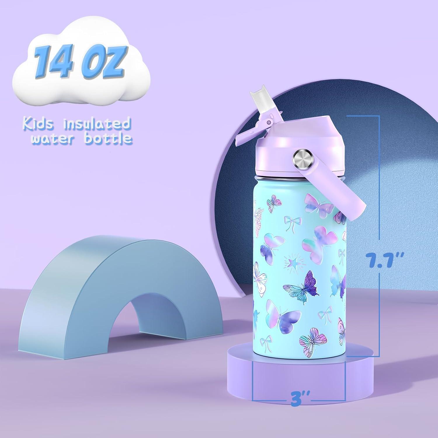 Botella de Agua Aislada ACESAK 14oz Mariposa Doble Pared