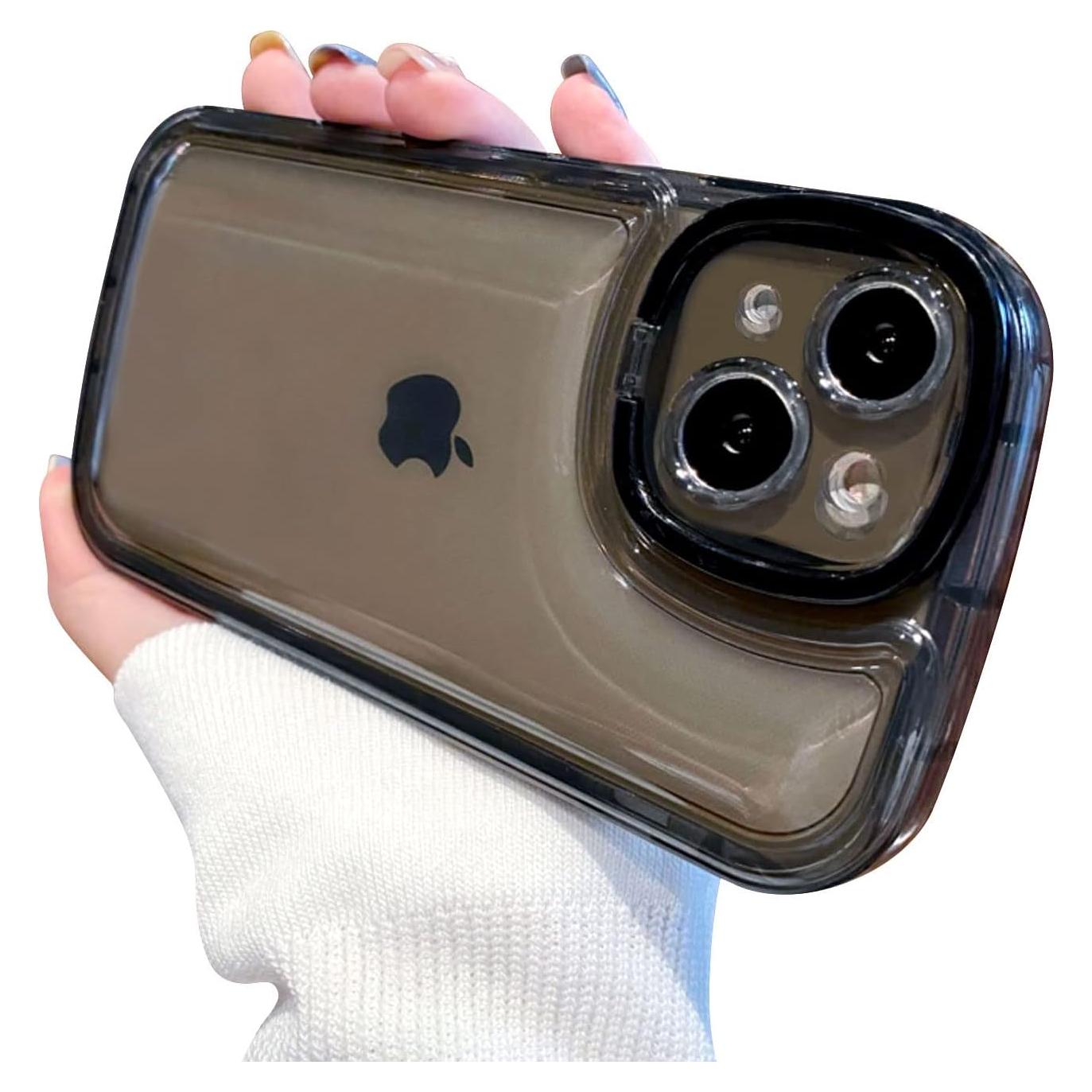 Funda TPU para iPhone 13 Ownest con Soporte Cámara Negro