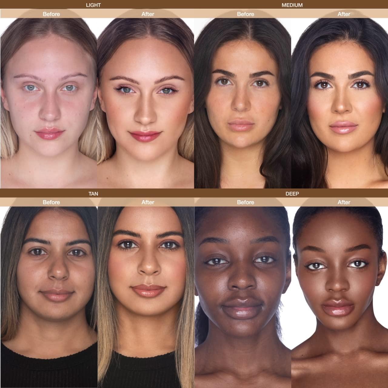 Rachel Couture CC Cream | Color Correcting Cream with Hyaluronic Acid | Full Coverage Foundation & Hydrating Anti-Aging Serum | Vegan & Cruelty Free - 1.18 Fl Oz - Deep