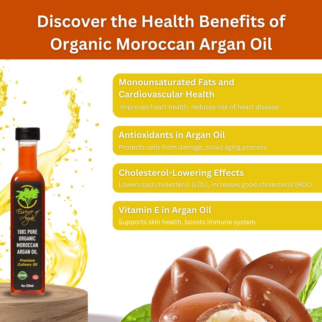 Aceite de Argán Orgánico Esencia de Argan 227g - Aprobado USDA