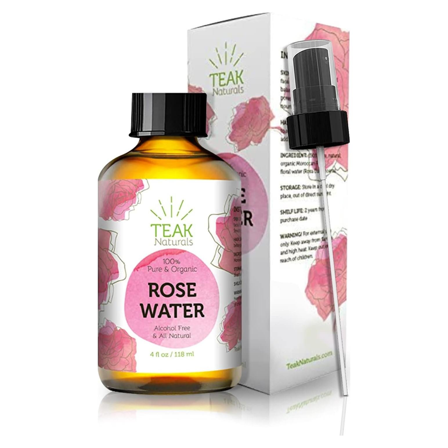 Tónico de Agua de Rosa Natural Teak Naturals 118 ml