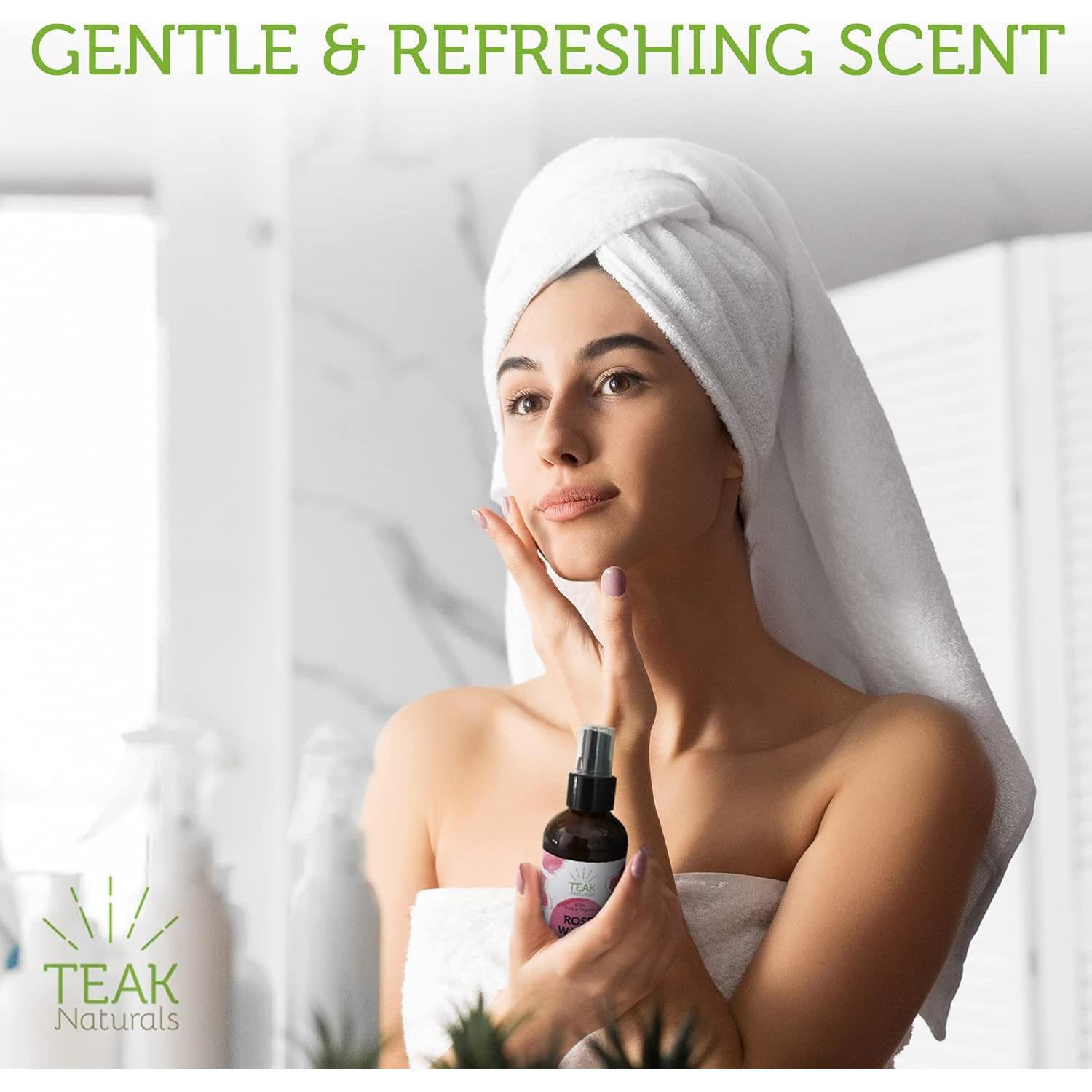 Tónico de Agua de Rosa Natural Teak Naturals 118 ml