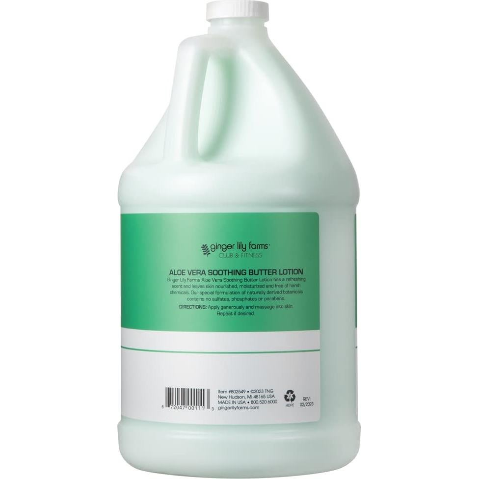 Loción Corporal Calmante Ginger Lily Farms 1 Galón Aloe Vera