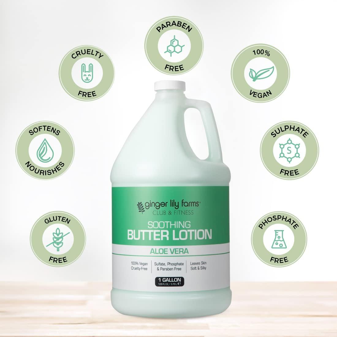 Loción Corporal Calmante Ginger Lily Farms 1 Galón Aloe Vera