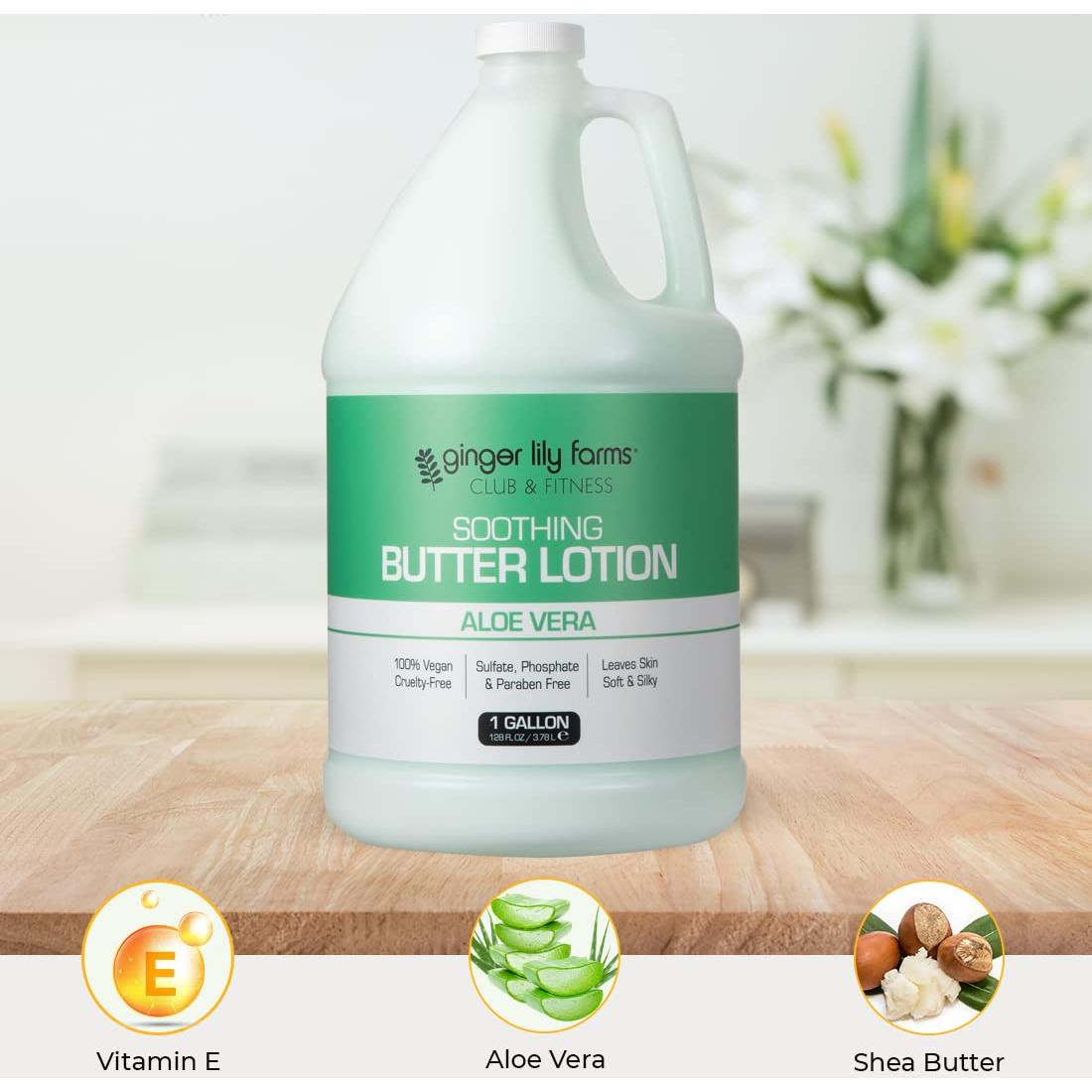 Loción Corporal Calmante Ginger Lily Farms 1 Galón Aloe Vera