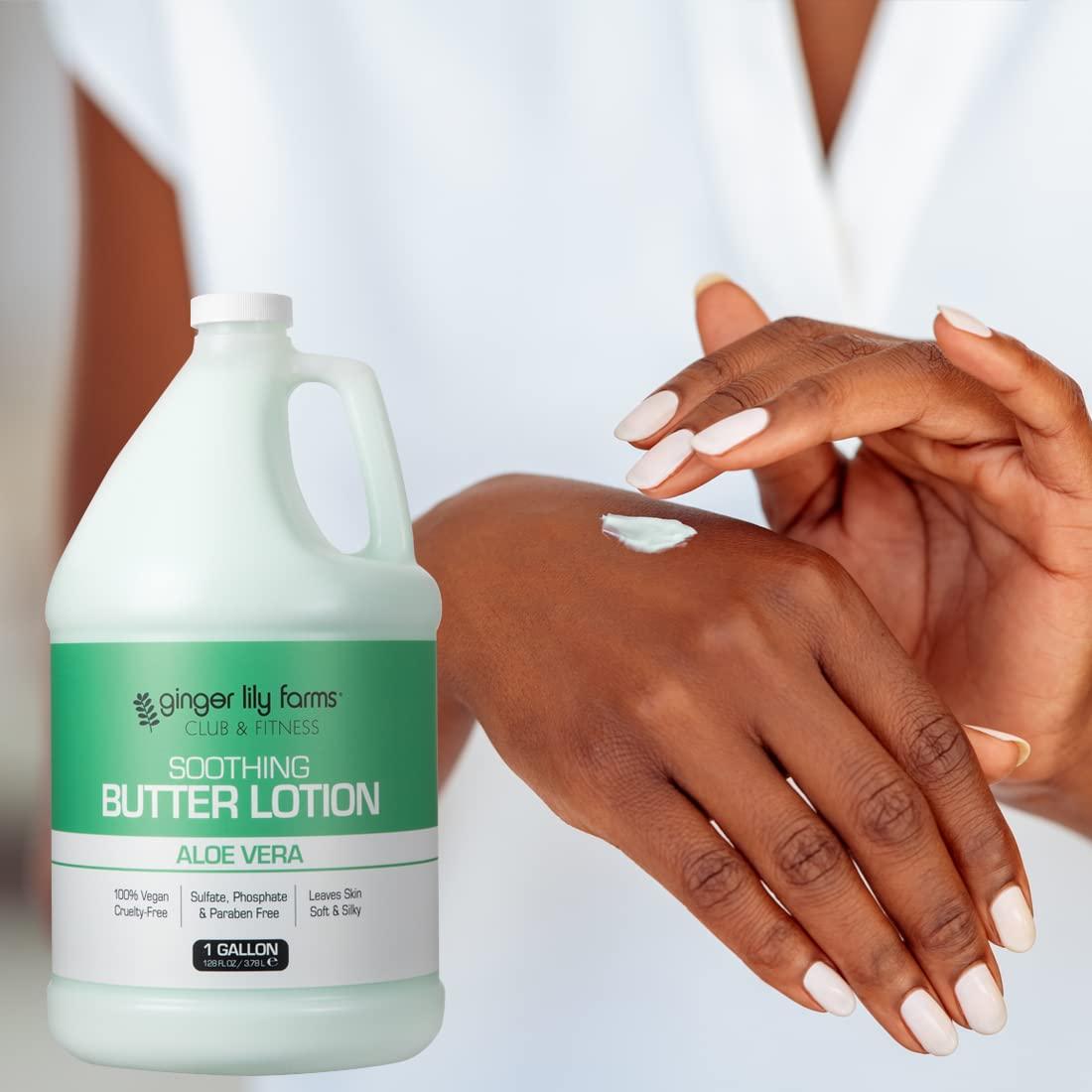Loción Corporal Calmante Ginger Lily Farms 1 Galón Aloe Vera