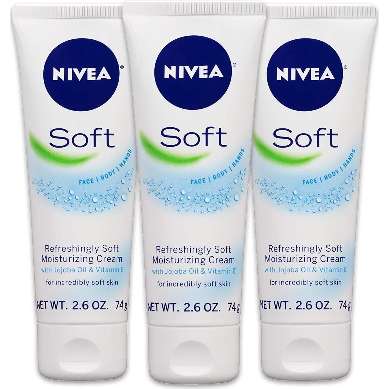 Crema Hidratante NIVEA Soft 73.7 g - Paquete de 6