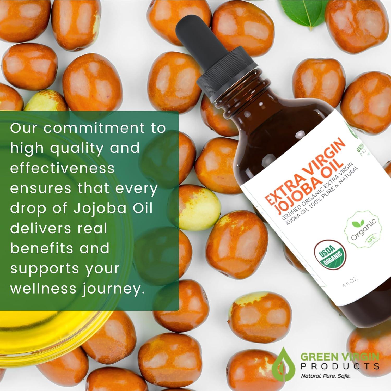 Aceite de Jojoba Orgánico Puro 118 ml - Productos Verdes Vírgenes