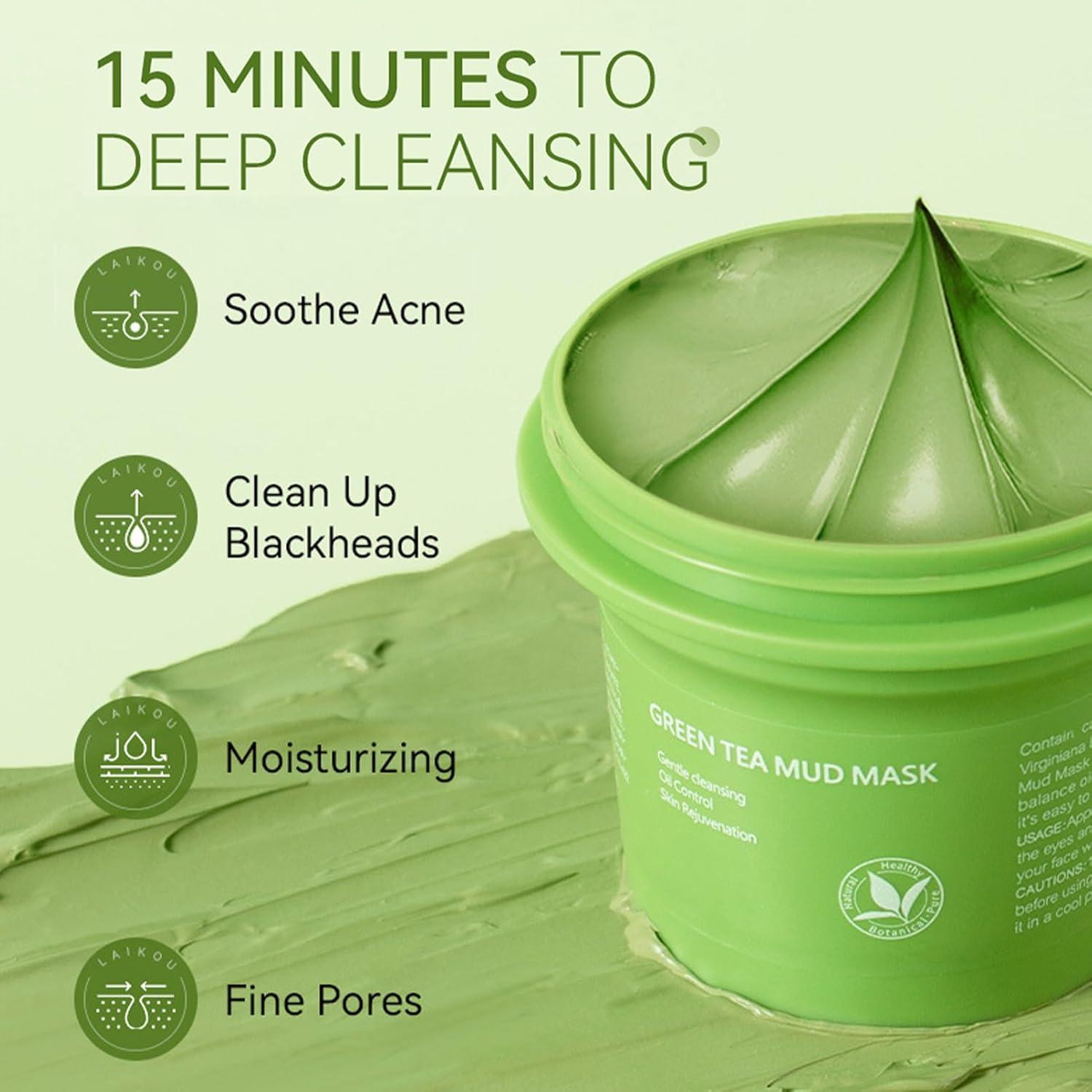 Mascarilla Facial de Arcilla Verde MrCuvaryas 100g - Limpieza Profunda