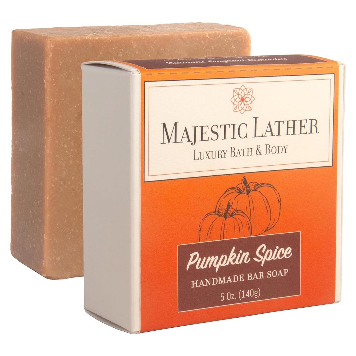 Jabón de Barra de Lujo Majestic Lather Especias de Calabaza 142g