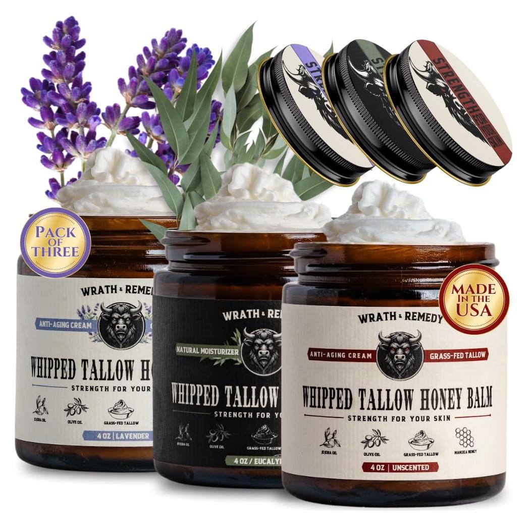 Grasa de Res Orgánica Wrath & Remedy - 3 x 113.4 g - Hidratante