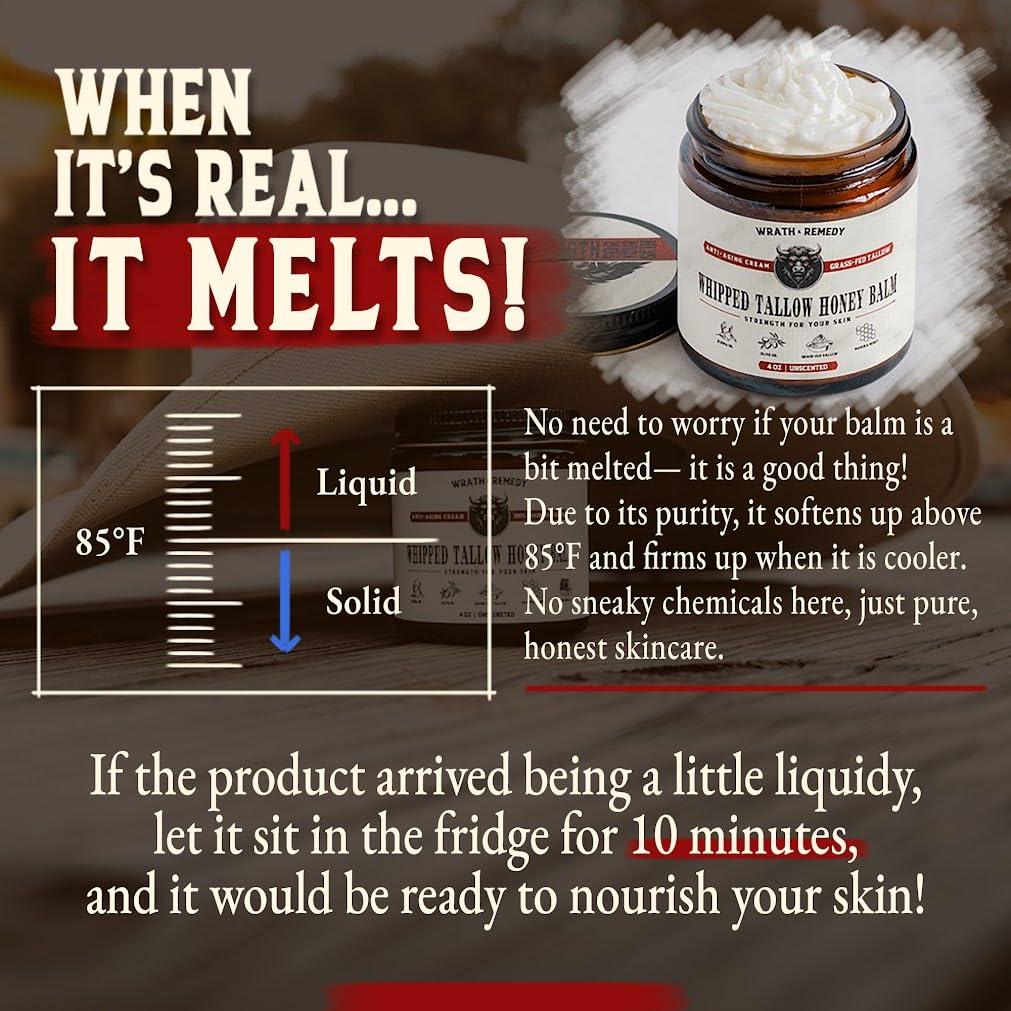 Grasa de Res Orgánica Wrath & Remedy - 3 x 113.4 g - Hidratante