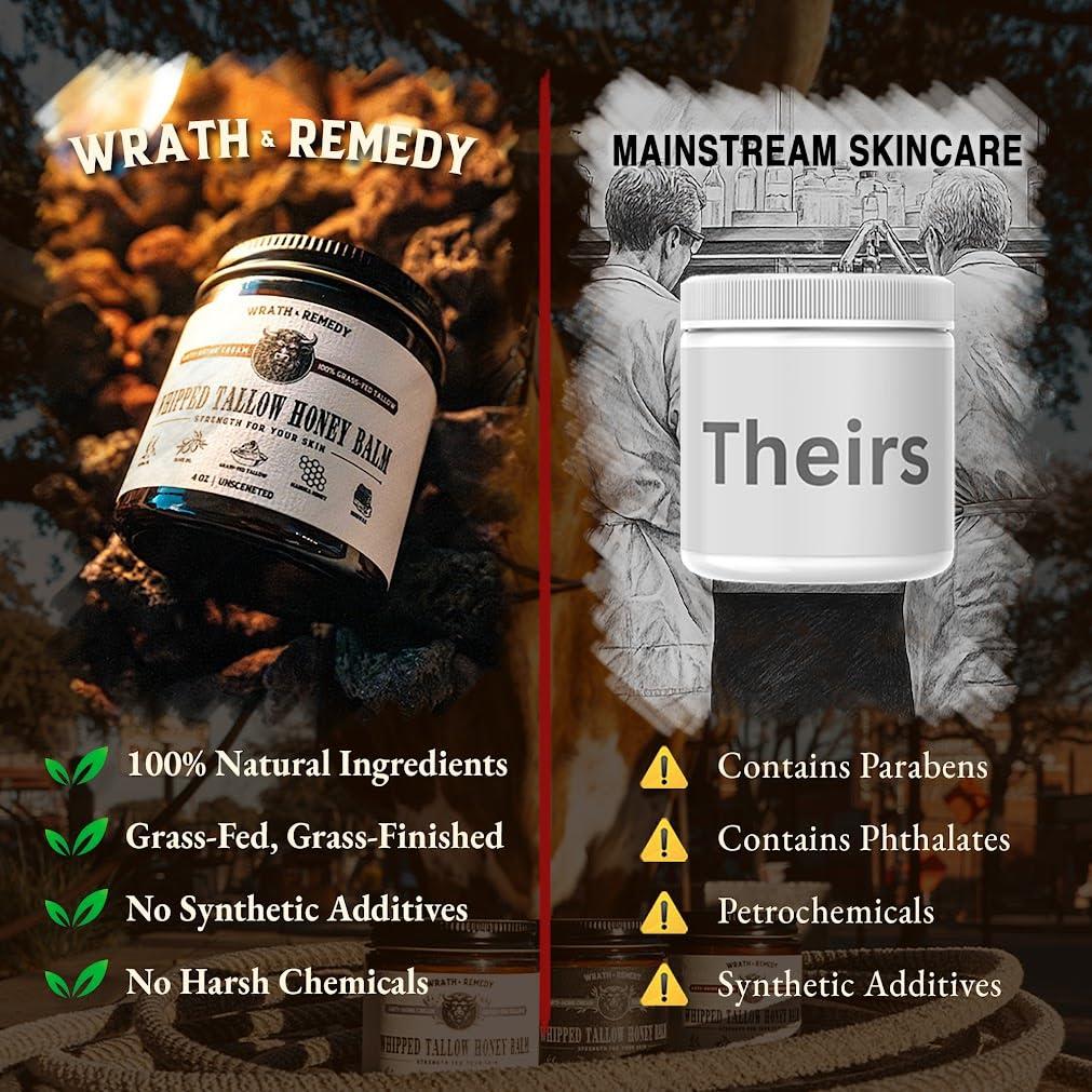 Grasa de Res Orgánica Wrath & Remedy - 3 x 113.4 g - Hidratante