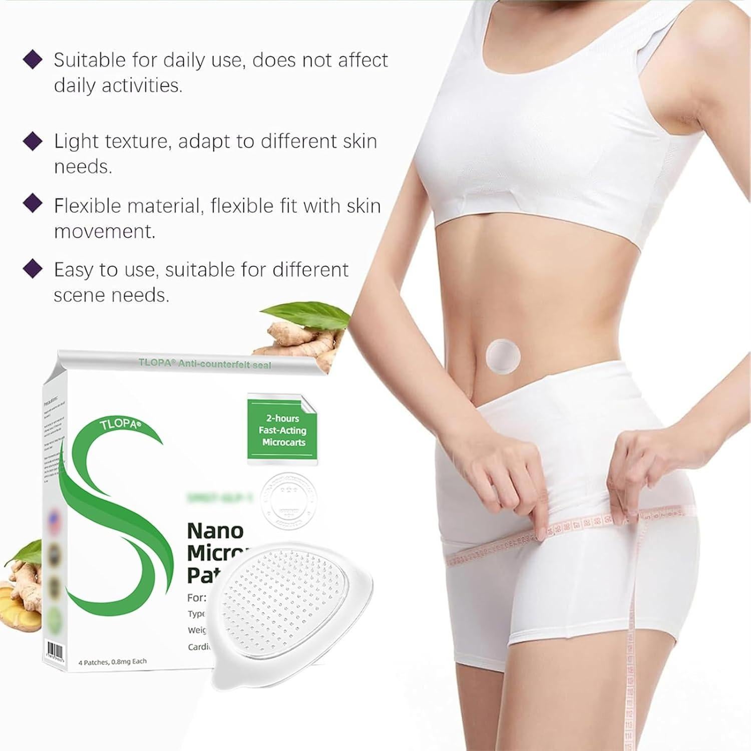 Parche Reafirmante TLOPA Nano SMGT-GLP-1 con Jengibre 1ud