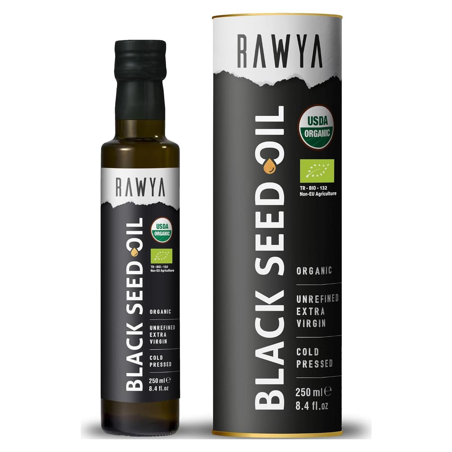Aceite de Semilla Negra Rawya 248 ml Orgánico Prensado en Frío