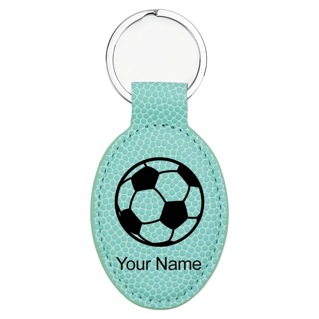 Llave Ovalada LaserGram Balón de Fútbol Personalizado